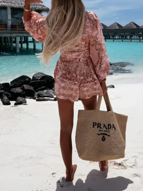 Floral Long-Sleeved V-Neck Jumpsuit with Shorts