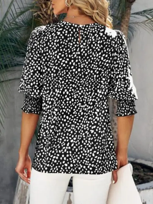 Loose Printed Chiffon Shirt