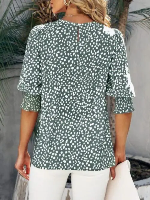 Loose Printed Chiffon Shirt