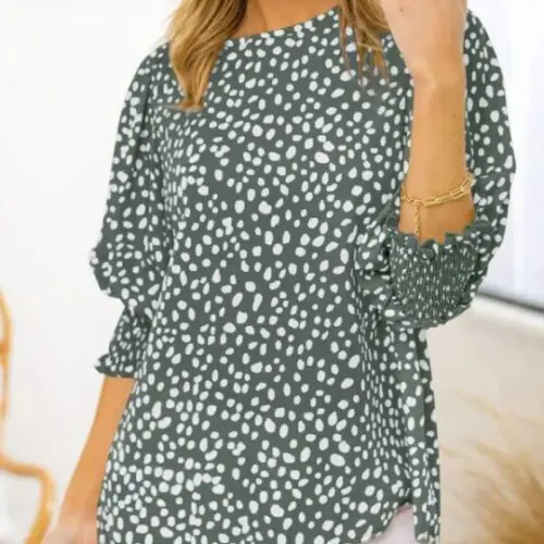 Loose Printed Chiffon Shirt