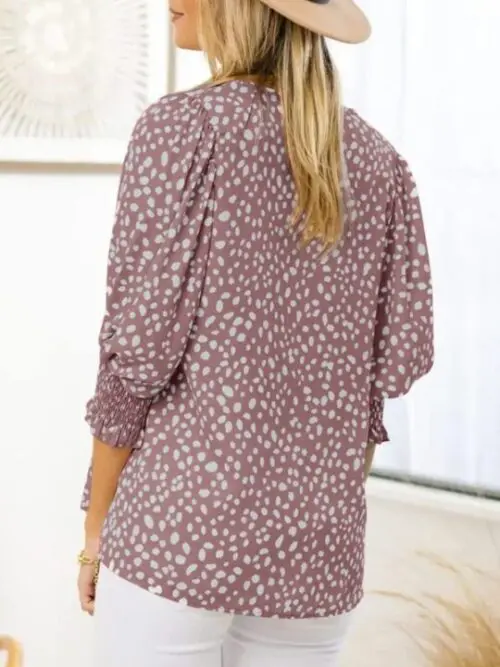 Loose Printed Chiffon Shirt