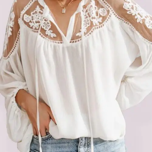 Versatile Lace Short-Sleeved T-Shirt