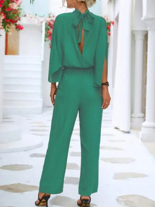Stand Collar Jumpsuit