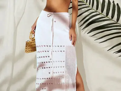 Two-Piece Tie-Up Tassel Bikini Cover-Up | Versatile Wrap Chest Dress