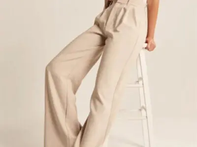 Chic Women’s High Waist Wide-Leg Suit Pants with Complementary Belt