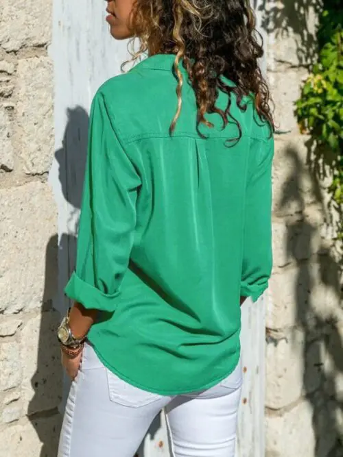 Lapel Long Sleeve Women’s Blouse | New Stylish Choice for Ladies