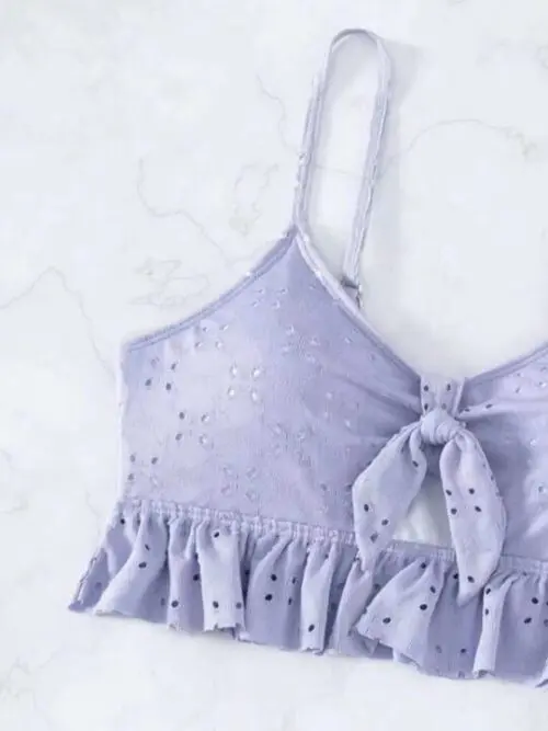 Three-Piece Swimsuit Set with Hip-Hugging Skirt