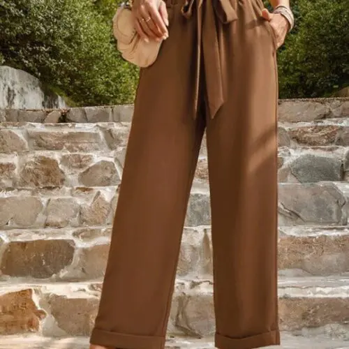 Solid Color Office Trousers