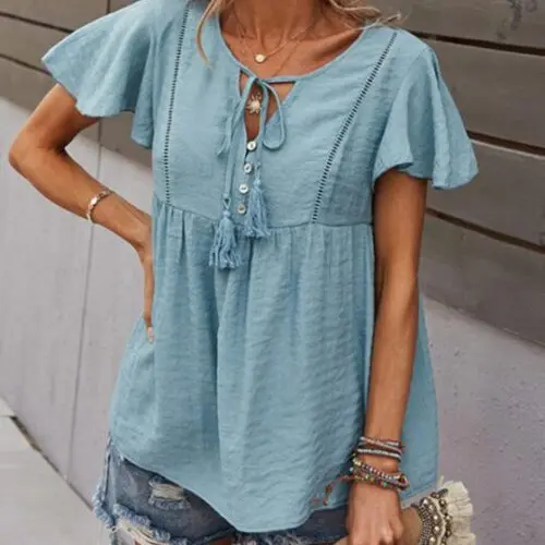 Woven Casual Fashion Short Sleeve Shirt