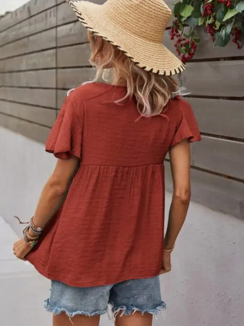 Woven Casual Fashion Short Sleeve Shirt