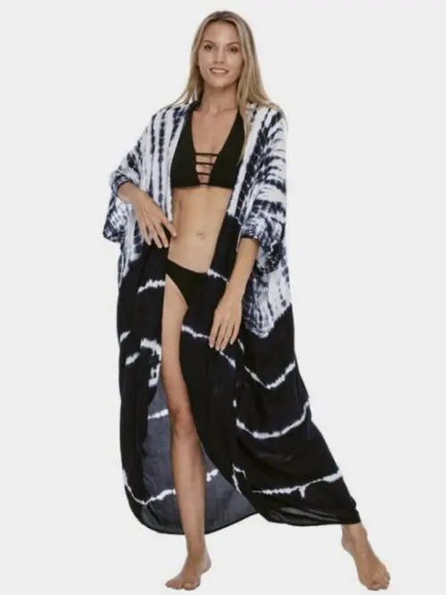 Rayon Graphic Print Cardigan