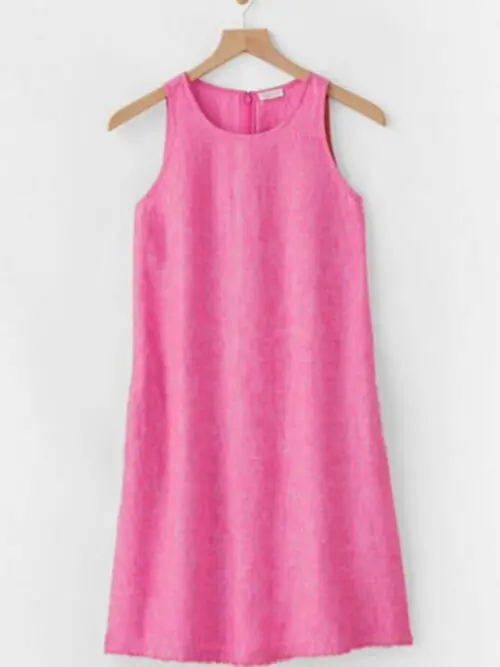 Casual Cotton Linen Sleeveless Dress