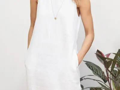 Casual Cotton Linen Sleeveless Dress