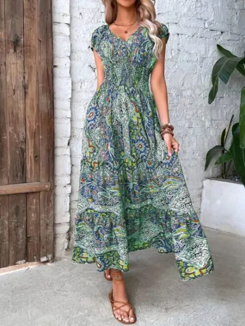 Bohemian Chic- High Waist Summer Dress