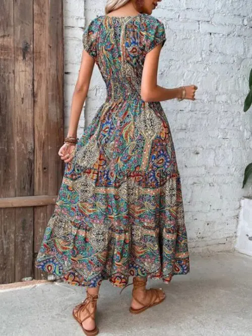 Bohemian Chic- High Waist Summer Dress