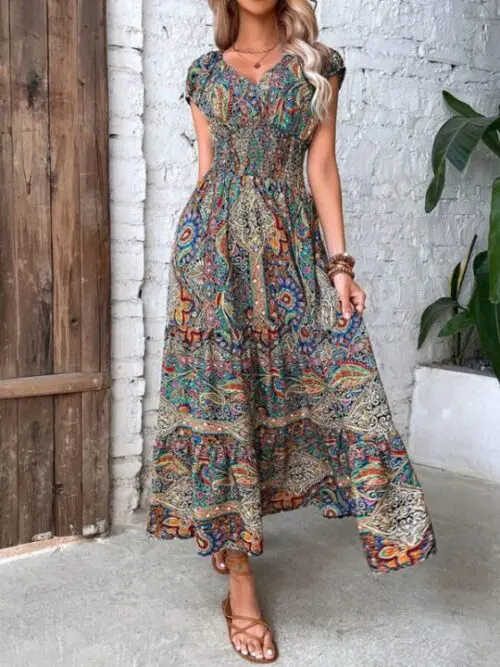 Bohemian Chic- High Waist Summer Dress