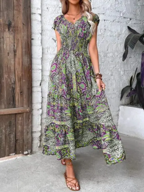 Bohemian Chic- High Waist Summer Dress