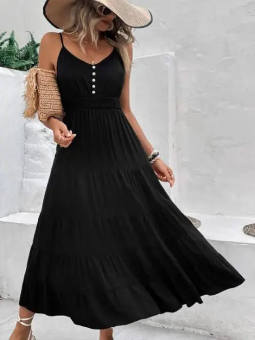 Cross-Border Chic- Summer Suspenders Tunic Dress