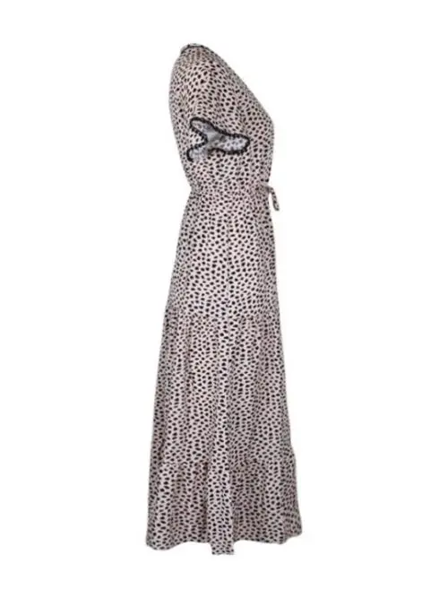 V-Neck Print Skirt Fashion Dress