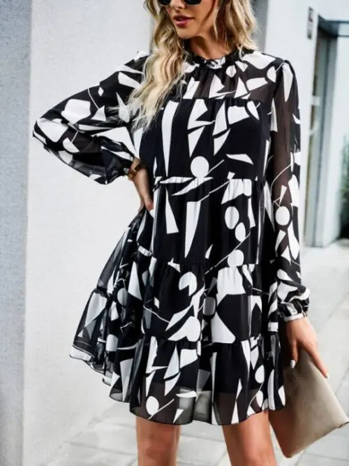 Graceful Chic Long-Sleeved Elegant Dress