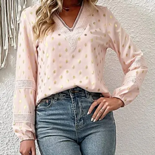 Long Sleeve Bronzed Shirt: Shimmering Elegance for Any Occasion