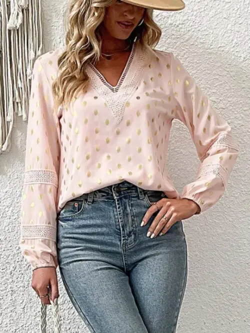 Long Sleeve Bronzed Shirt: Shimmering Elegance for Any Occasion