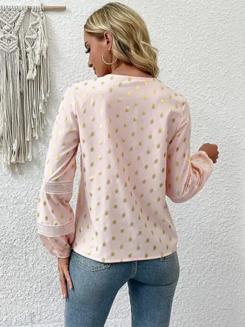 Long Sleeve Bronzed Shirt: Shimmering Elegance for Any Occasion