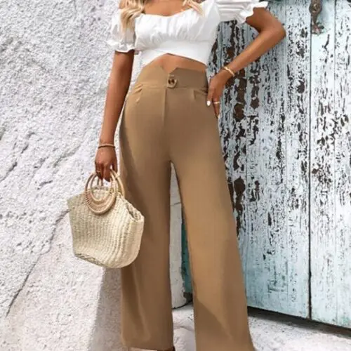 New Fashion Solid Color Casual Pants
