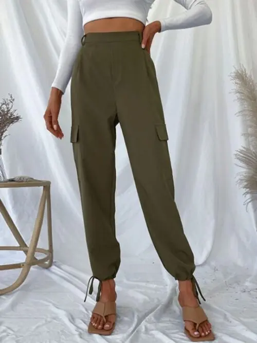 Versatile Women’s Solid Color Casual Trousers
