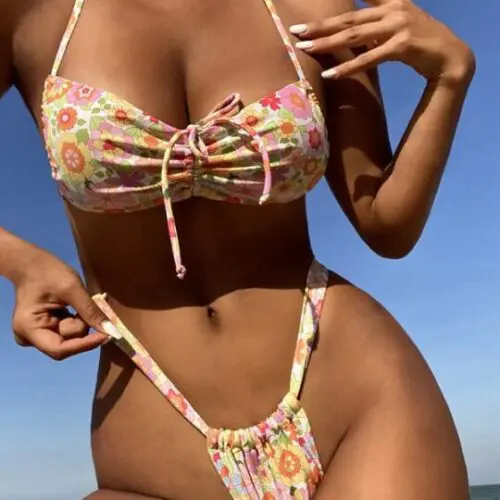 Women’s Swimwear Sexy Resort Floral Bikini