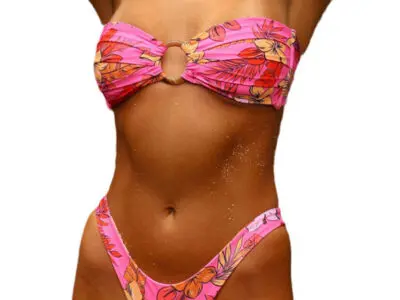 Double Fabric Bandeau Bikini