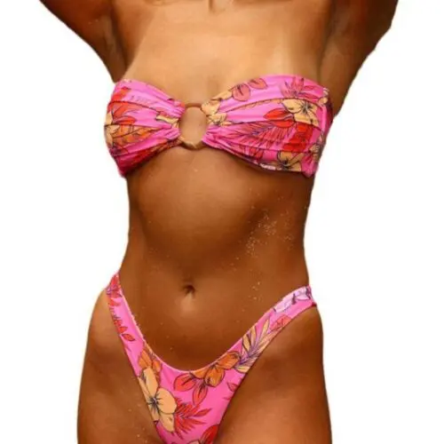 Double Fabric Bandeau Bikini
