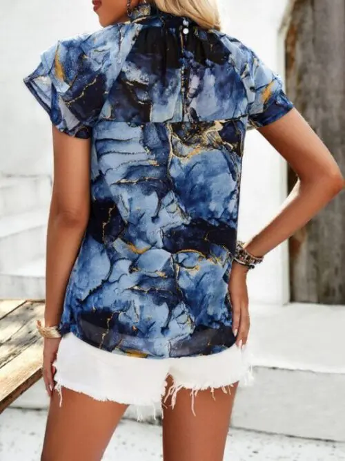 Casual Printed Short-Sleeved Tops