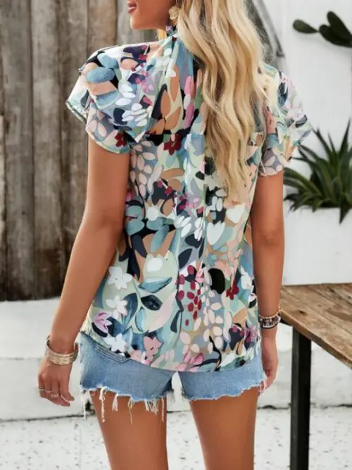 Casual Printed Short-Sleeved Tops