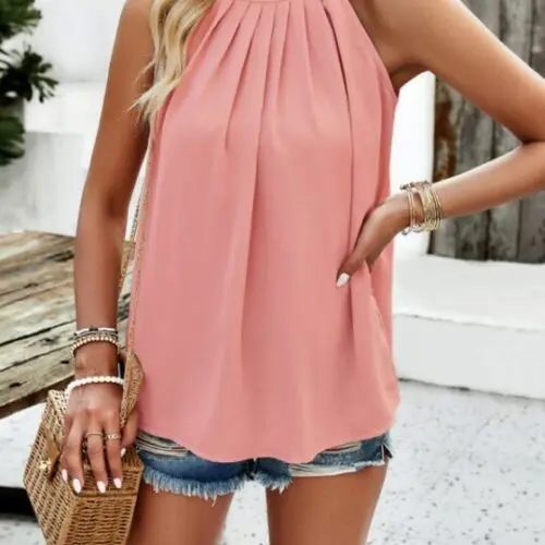 Casual Solid Color Sleeveless Top