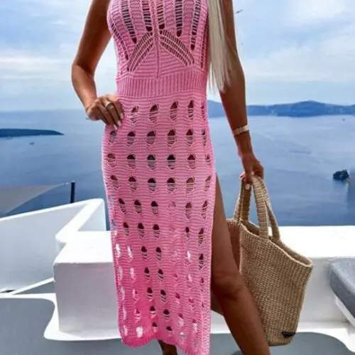 Sexy V-Neck Slit Dress