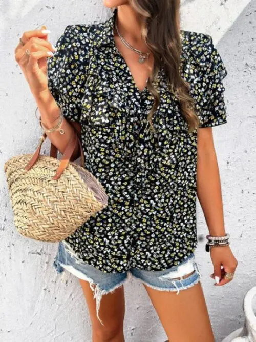Elegant Printed Wood Ear Top for New Style