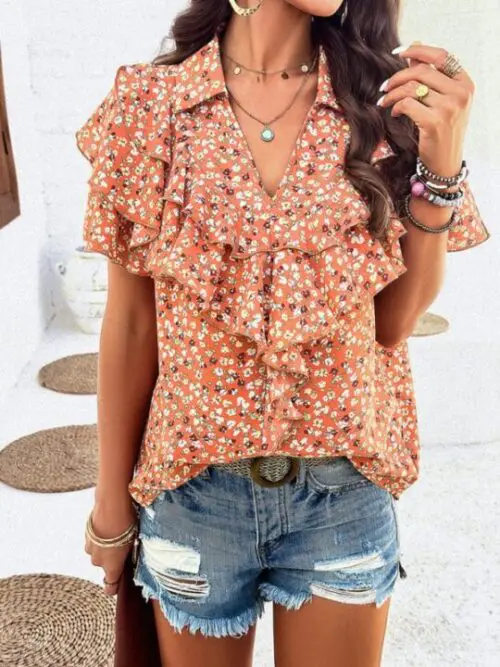 Elegant Printed Wood Ear Top for New Style