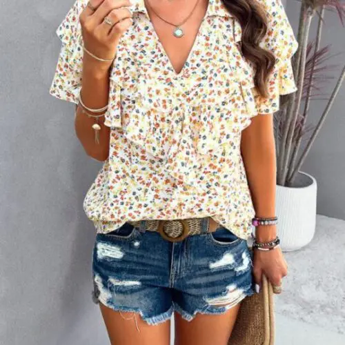 Elegant Printed Wood Ear Top for New Style