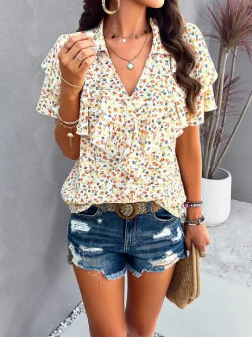 Elegant Printed Wood Ear Top for New Style