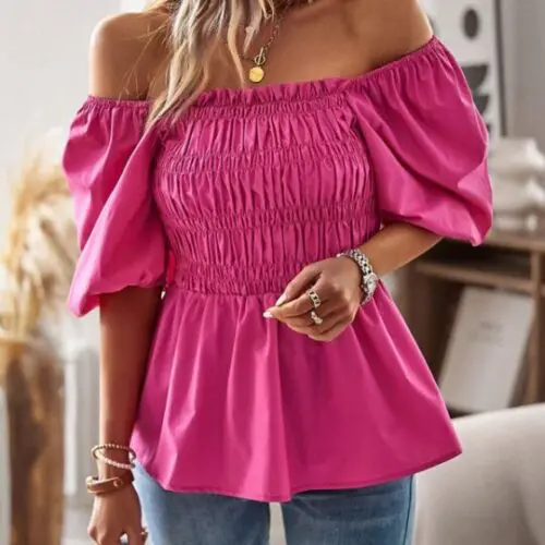 French Square Neck Waist Top