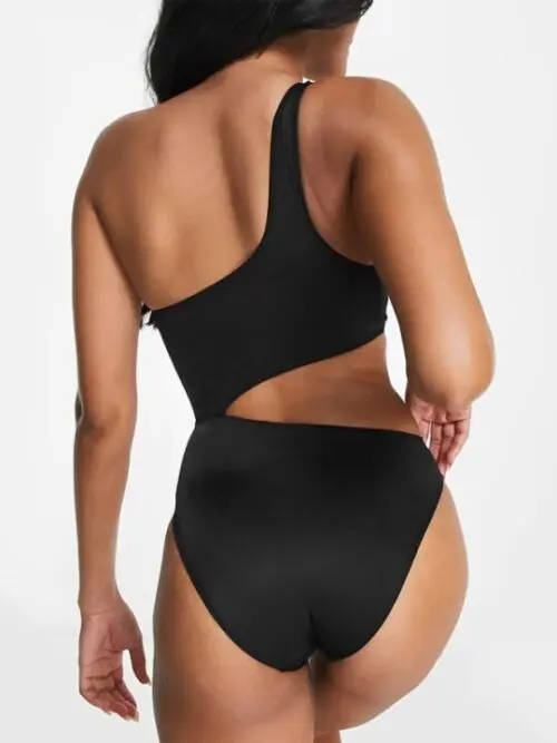 New Black and White Contrast Color Hollow Swimsuit