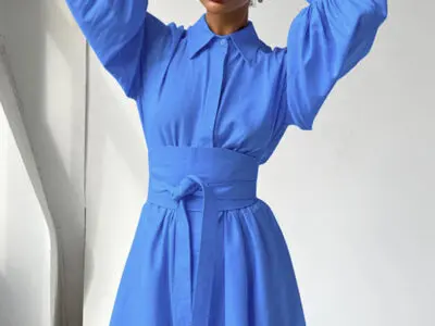 Commuter Dress with Stylish Belt