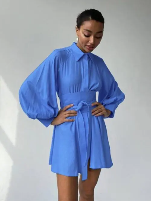 Commuter Dress with Stylish Belt