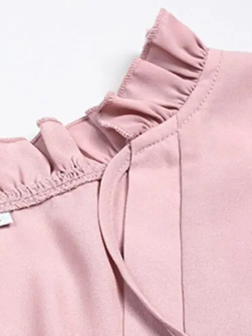 Top with Puff Sleeves | Elevate Your Casual Style with Solid Color Elegance