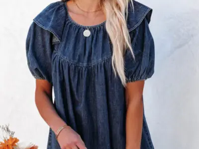 New Loose Casual Ruffle Short Dress