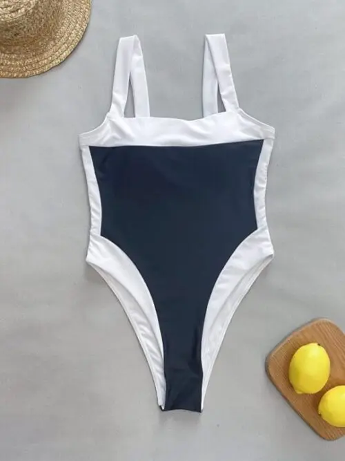 Elegant Color Block Women’s Swimsuit