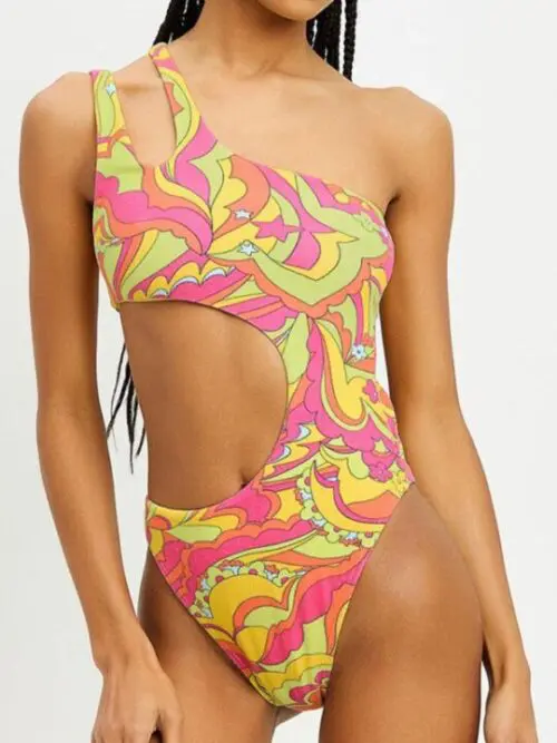 Off-Shoulder Bikini- Stylish and Sexy Printed Swimwear