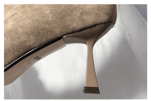 Women's Plus Size Stretch Boots - Casual Pointed Toe, Flock Material, Elegant Non-Slip Thin Heel Work Boots