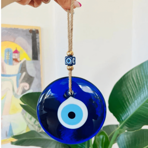 Turkish Glass Blue Evil Eye Wall Hanging - Home Decor, House Protection, and Gift Idea for Wall Decoration - Image 3
